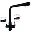 Комплект чорної кухонної мийки та змішувача з нержавіючої сталі NB-6845, Чорний - мініатюра 3