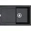 Кухонная мойка Franke Centro, фрагранит, прямоугольник, с крылом, 780х500х200мм, чаша - 1, врезная, CNG 611-78 XL, черный матовый - миниатюра 1