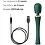 Вибромассажер с насадками Zalo Kyro Wand Turquoise Green - миниатюра 6