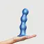 Насадка для страпона Strap-On-Me Dildo Plug Balls Blue Metallic XXL - миниатюра 5