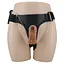 Двойной страпон с вибрацией Ultra Passionate Harness Dual Penis, 16 см (коричневый) - миниатюра 3