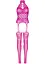 Мереживний бодістокінг з відкритим доступом Leg Avenue One size Raspberry - мініатюра 6