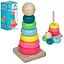 Дерев’яна іграшка Пірамідка, 13.5 см, кільця 6 шт., Limo Toy MD1982 - мініатюра 1