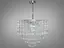 Нова люстра підвіс зі скляними елементами на 9 ламп, срібна люстра - мініатюра 1