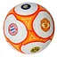 М'яч футбольний EV-3164 білий з помаранчевим із зарубіжними клубами 5 розмір, ПВХ 2 шари, 32 панелі, ігровий м'яч - мініатюра 1