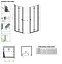 Душові двері Radaway Essenza New DWB 90 см 385076-01-01R - мініатюра 3