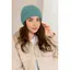 Женская зимняя шапка Венеция из ангоры 80% с двойной вязкой Бирюзовый - миниатюра 1