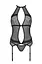 Корсет з пажами Passion Satara CORSet XXL/XXXL black стрінги мереживо застібки спереду та ззаду - мініатюра 3