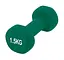 Гантель вінілова PowerPlay 4125 Achilles 1.5 кг Зелена 1 шт (PP_4125_1.5kg) - мініатюра 1