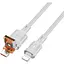 Кабель Hoco U131 Afortunado 2 в 1 зарядный кабель для передачи данных USB/Type-C к iP Серый - миниатюра 1