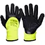 Рукавички захисні Mastertool латексні спінені зморшкуваті утеплені 11" (неоново-чорна) (в упаковці 2 шт.) - мініатюра 1