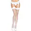 Чулки-сетка со швом Leg Avenue Backseam Thigh Highs White, One Size - миниатюра 3