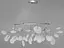 Вражаюча, ефектна люстра "Світлячок", 45 ламп, срібного кольору - мініатюра 1