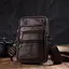 Сумка чоловіча на пояс із натуральної шкіри 21482 Vintage коричнева - мініатюра 5