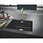 Мийка для кухні Grohe 610 x 457 мм, Granite Black (31655AP0) - мініатюра 4