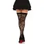 Панчохи Leg Avenue Wild rose net thigh highs One Size - мініатюра 2