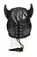 Маска Master Series Dungeon Demon Bondage Mask with Horns - Black - мініатюра 4