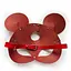 Кожаная маска кролика Art of Sex - Mouse Mask, цвет Красный - миниатюра 4