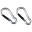 Брелок-карабін Munkees 3235 Pear 5х50 мм пара Grey (1012-3235-GY) - мініатюра 1