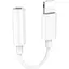 Адаптер перехідник Hoco LS34 аудіо конвертер Lightning to Jack 3.5 F 0.08 m білий - мініатюра 1