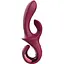 Вібратор-кролик Dreamtoys Glam Duo Vibrator 22.7 см бордовий - мініатюра 1