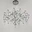 Дизайнерська невагома срібна люстра із кришталем Ø 70 см | Арт. MJ 203-730 CH | Line F - мініатюра 2