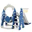 Дитяча гірка-гойдалка BAMBI CASTLE-4 з баскетбольним кільцем, ш146-г180-в122см, синя - мініатюра 5