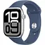 Apple Watch Series 10 GPS 46mm Silver Aluminum Case with Denim Sport Band S/M MWWL3 - миниатюра 2