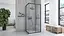 Душевая кабина Rea City 90x90 black REA-K6446, Черный матовый, Универсальная, прозрачная - миниатюра 3
