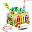Дерев'яна іграшка "Розвиваючий навчальний Центр" каталка, ксилофон, риболовля, город з морквою, лабіринт, годинник, шнурівка MD0729 - мініатюра 1