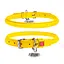 Нашийник для собак шкіряний Waudog Glamour з QR-паспортом круглий Д 13 мм Д 53-63 см жовтий - мініатюра 1