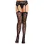 Колготки-панчохи Leg Avenue Heart Garterbelt Stockings One Size Black - мініатюра 5