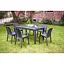 Стол для сада пластиковый Bica Houston графит. - миниатюра 7