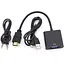 Перехідник HDMI M -> VGA F (з аудіо інтерфейсом), кабель 20см. OEM - мініатюра 1
