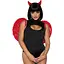Еротичний костюм Leg Avenue Marabou feather devil wings Red One size - мініатюра 4