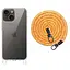 Чохол Epik TPU Transparent with Straps для Apple iPhone 15, 6.1 Orange/White - мініатюра 1