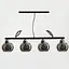 Видовжена люстра Лофт на 4 графітових плафони | Line F | Арт. YQ307/4 AB+BK+GR - мініатюра 1