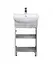 Тумба Мойдодир Oslo 50 Loft з умивальником Arteco 50 бетон-біла Сірий - мініатюра 6