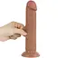 Фалоімітатор Lovetoy Sliding Skin Dual Layer Dong 8" 20 см коричневий - мініатюра 5