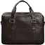 Шкіряна сумка для ноутбука та документів темно-коричнева - мініатюра 1
