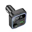 АЗП з FM-модулятором HOCO E85 Tiger PD20W+QC3.0 car BT FM transmitter Black - мініатюра 4