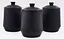 Набір із 3-х керамічних баночок Maestro MR-20002-03CS ємності для сипучих продуктів Чорні - мініатюра 1