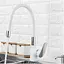 F4453-03 Змішувач для кухні гнучкий гусак U гайка білий/хром Ø40 Frap 1/10 Білий - мініатюра 2