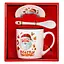 Чашка новогодняя Elisey 9150-005-3 Merry Christmas керамическая с ложкой и блюдцем 350 мл Белая - миниатюра 3