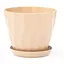 Горщик для квітів Карат 160mm з підставкою пудра - мініатюра 1