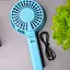 Дитячий портативний USB-вентилятор Mini Fan на акумуляторі блакитний (2628-1) - мініатюра 3