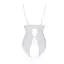 Боди с ажурным декором и открытым шагом Passion Ursula Body white L/XL - миниатюра 4