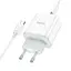 Зарядний адаптер Hoco C105A 20W Type-C і USB зі швидким заряджанням і LED-підсвіткою - мініатюра 4