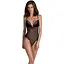 Сітчасте боді з мереживним ліфом Passion DELIENA Body XXL/XXXL black - мініатюра 1