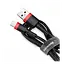 Кабель Baseus Cafule USB - Lightning 0.5 м CALKLF-A19 черно-красный - миниатюра 1